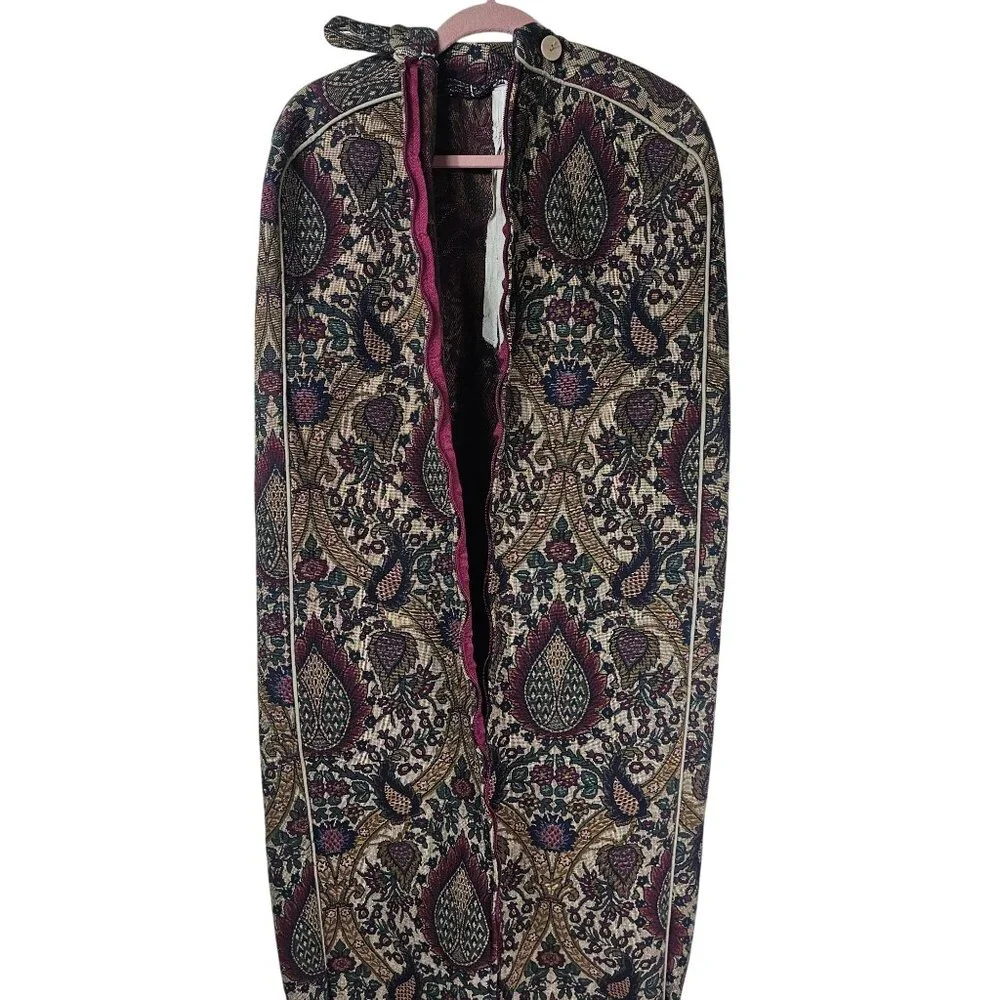 Vintage Hartmann Garment‎ Bag Tapestry Paisley Flame Luggage Travel Vacation